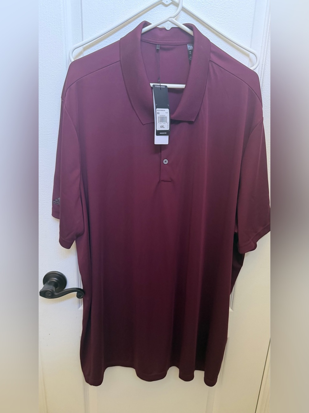 Adidas Performance Polo Men’s shirt Maroon color NEW sz 4XL